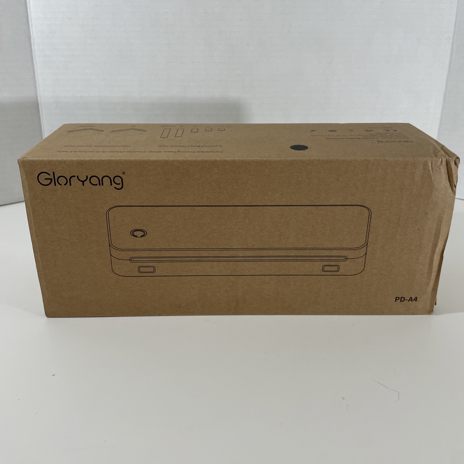 Gloryang Inkless Portable A4 Printer for Travel, Wireless Thermal Printer Black