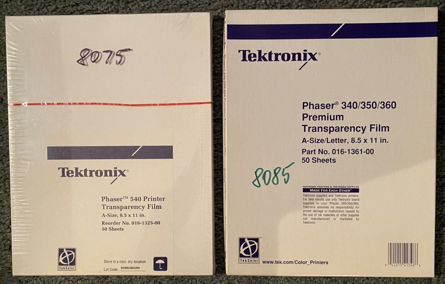 Tektronix Phaser 540 Transparency Film A Size 8.5 X 11 in 50 sheets 016-1325-00