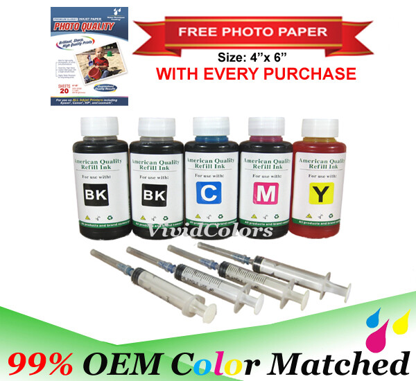 500ml 4 color bulk refill ink for hp dell canon brother lexmark printers
