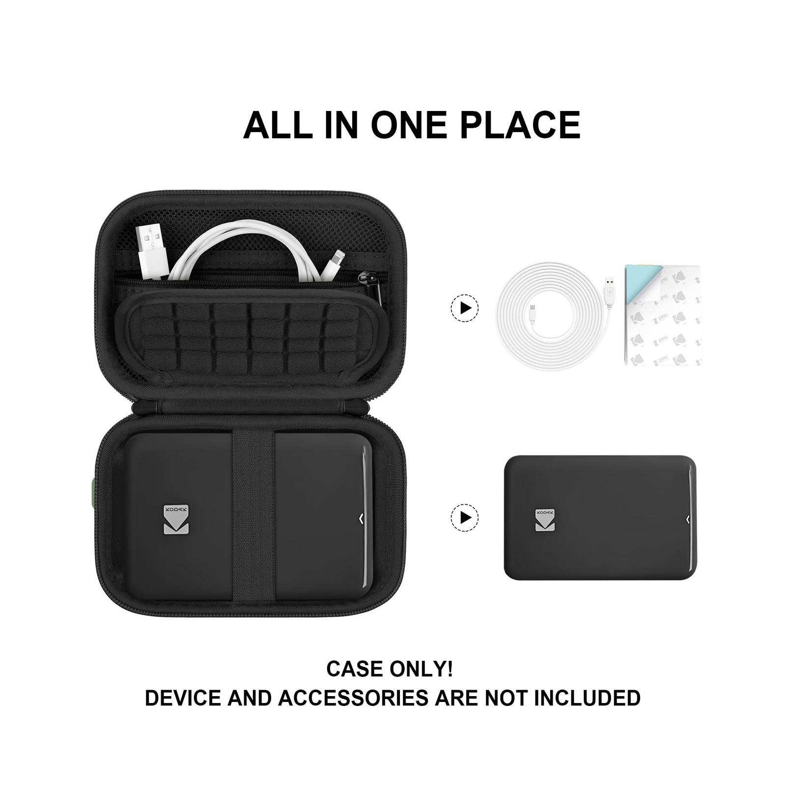 Hard Carrying Case for KODAK Step Color Instant Photo Printer, Wireless Bluet…
