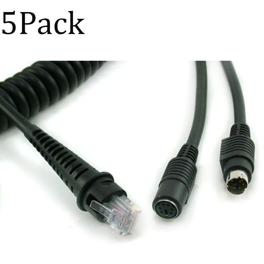 5pack 9FT Coiled USB Cable for Honeywell 3800G 4600G 4620G 4820G 3800r Scanner