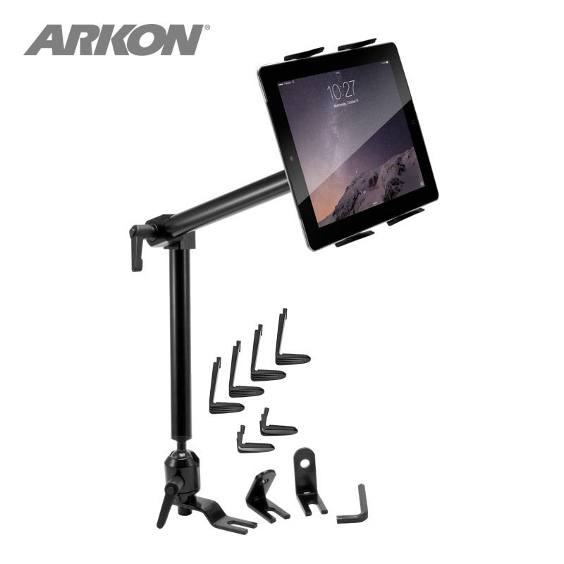 ARKON TAB801 Heavy Duty Vehicle Seat Rail Tablet Mount w/ 22 inch Arm iPad +MORE