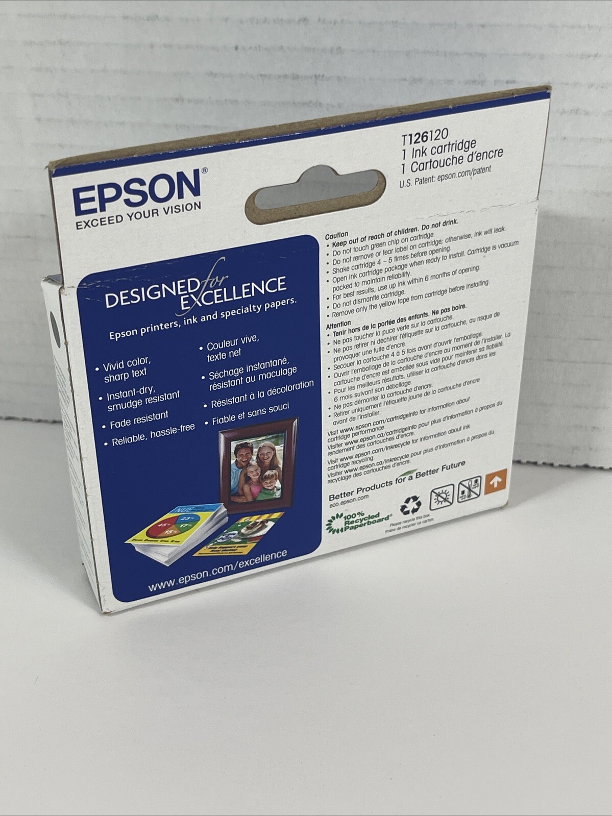 Epson 126 Standard-capacity Single Ink Cartridge Black (T126120) 06/24