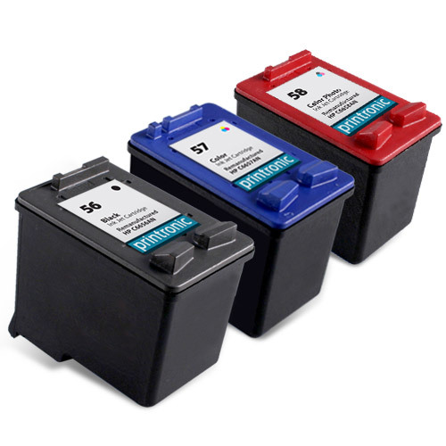 3pk Printronic For HP 56 57 58 C6656AN C6657AN C6658AN