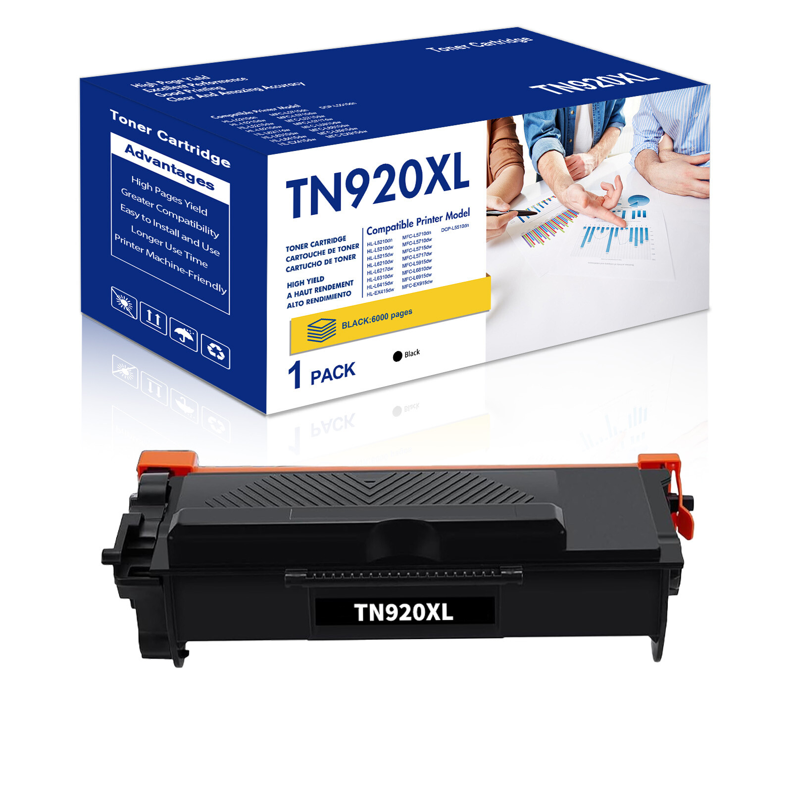 1PK Black TN920 Compatible With Brother TN920 Toner MFC-L6810DW MFC-L6915DW