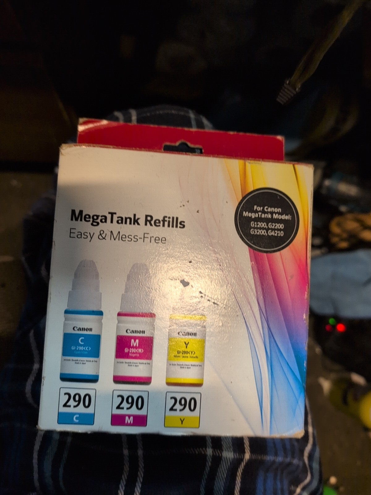 NEW Canon Genuine MegaTank Refills 290 Cyan Magenta Yellow Ink Cartridge Refill