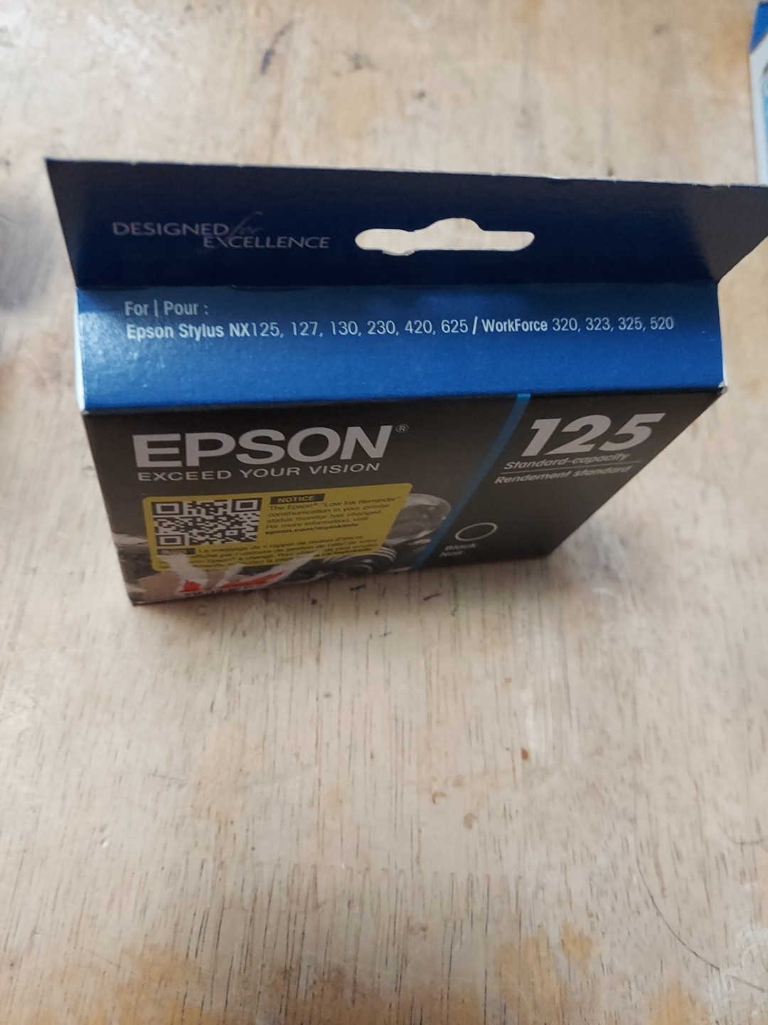 EPSON 125 DURABrite Black Ultra Ink Cartridge EXP 04/2027-NEW SEALED