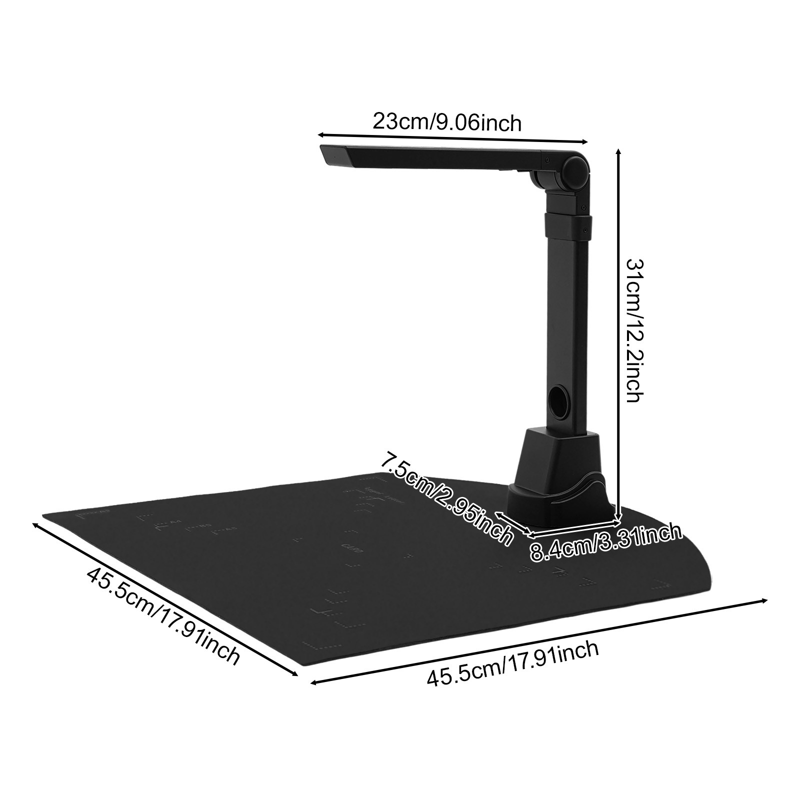 Modern Book & Document Scanner 12-megapixel A3 Fast Scan Document Camera Black
