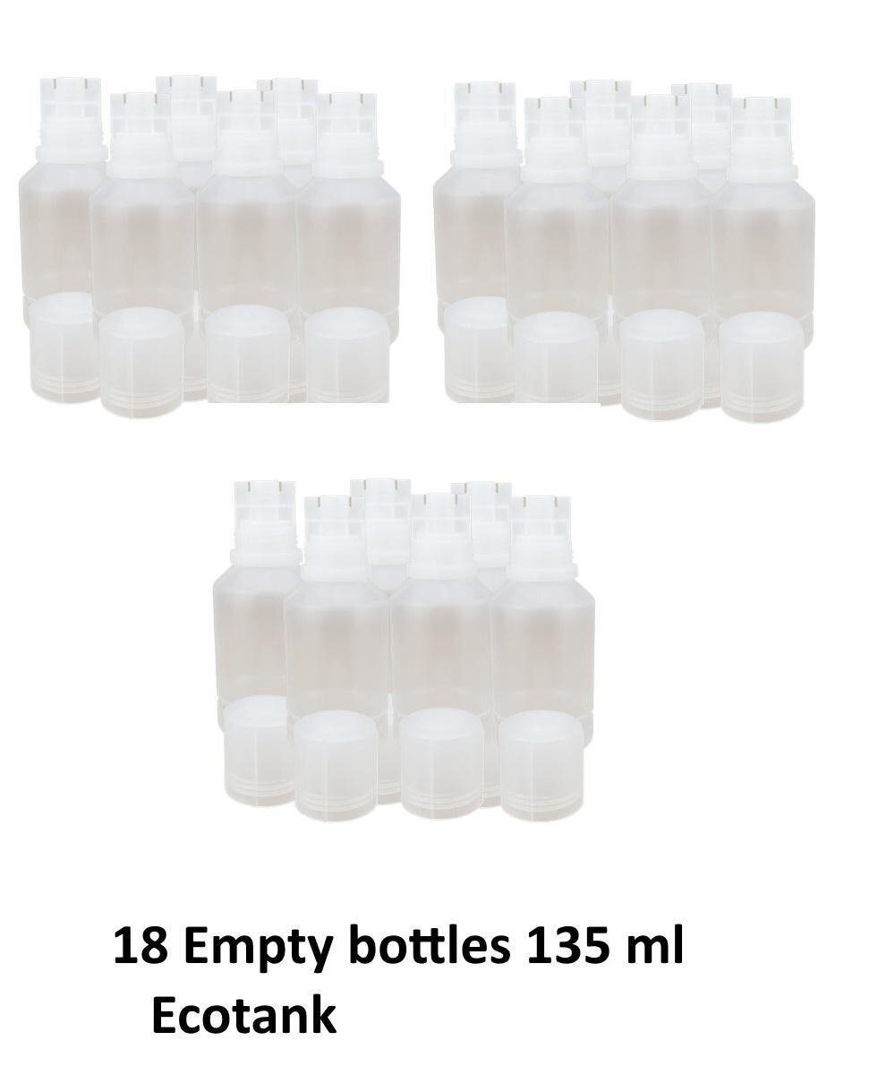 18 Empty 135ml ml bottles for universal ET printers eco Tank printers Eco