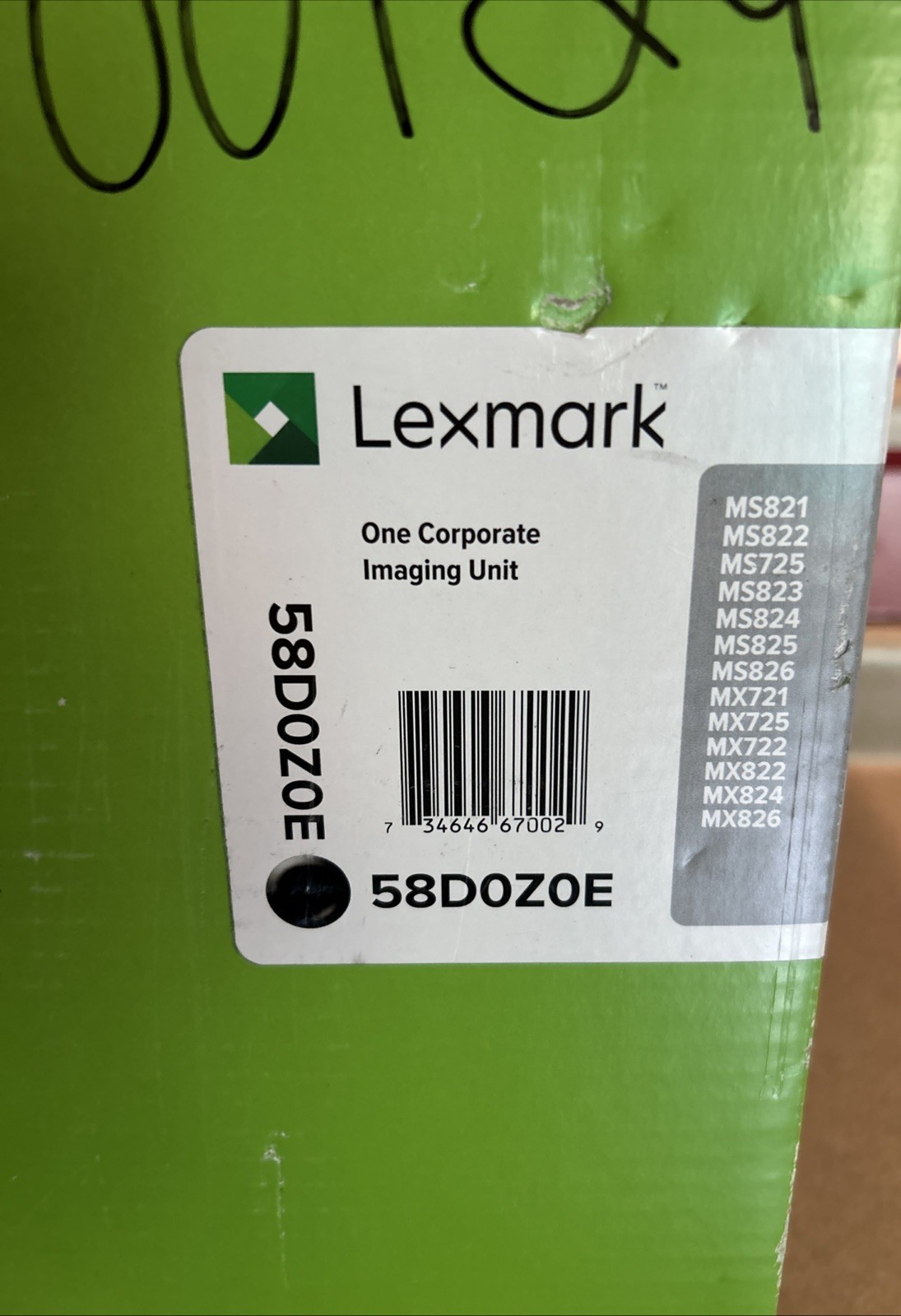 Lexmark 58D0Z0E Black Imaging Unit Genuine OEM MS821 XM7365 OPEN BOX SEALED UNIT