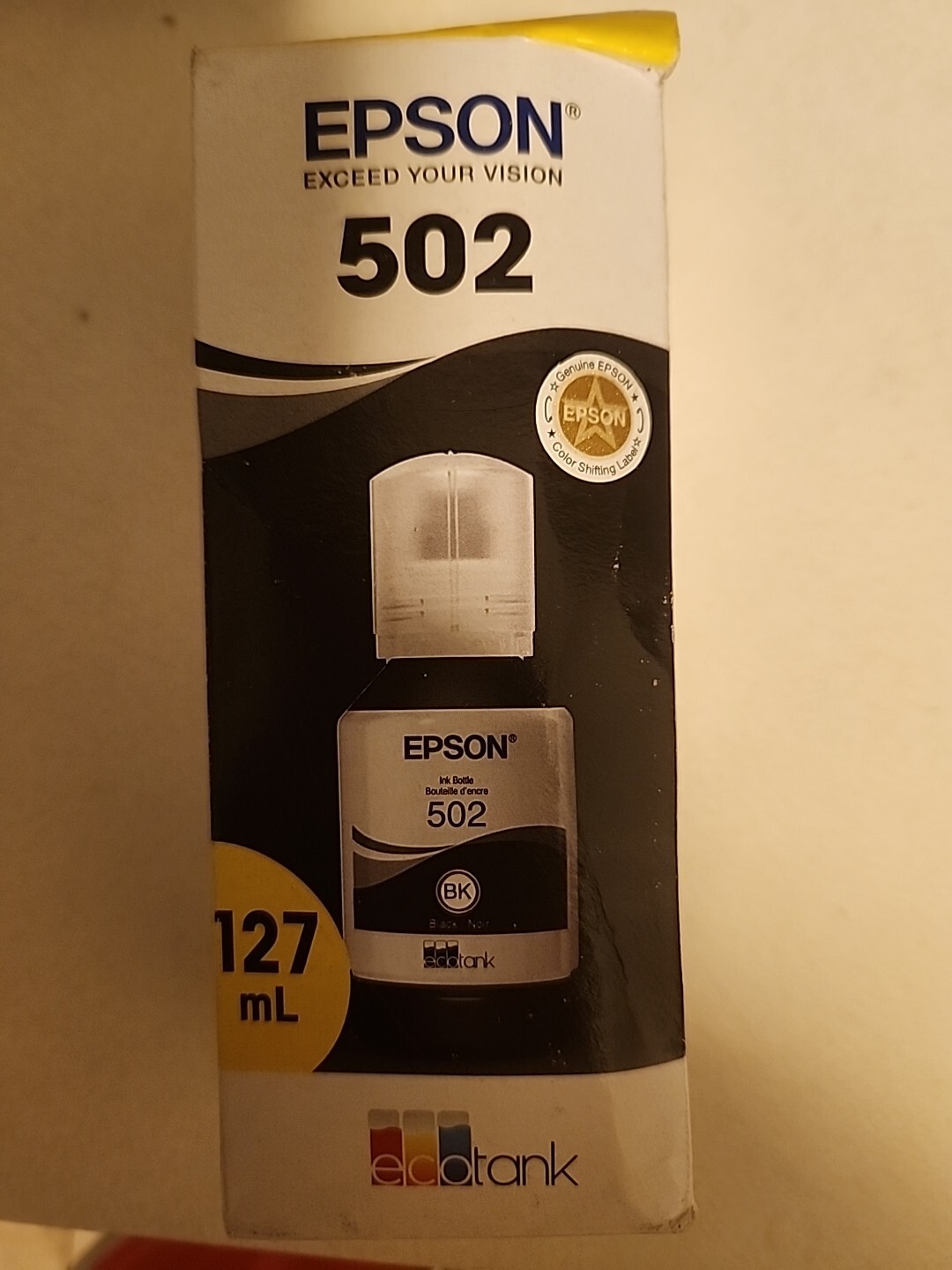 Epson 502 Black Eco Tank 127mL 10/2027 BRAND NEW