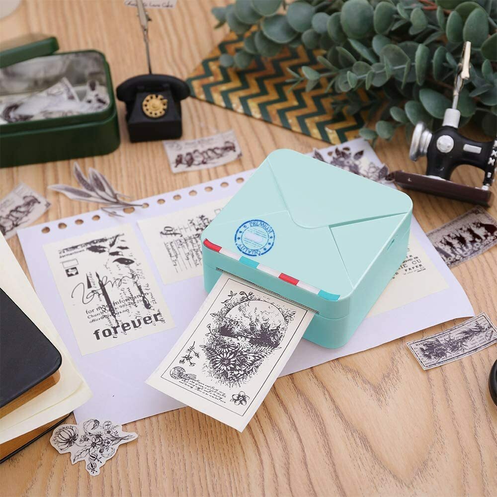 Mini Thermal Photo Printer Bluetooth Label Printing Machine or Thermal Paper Lot