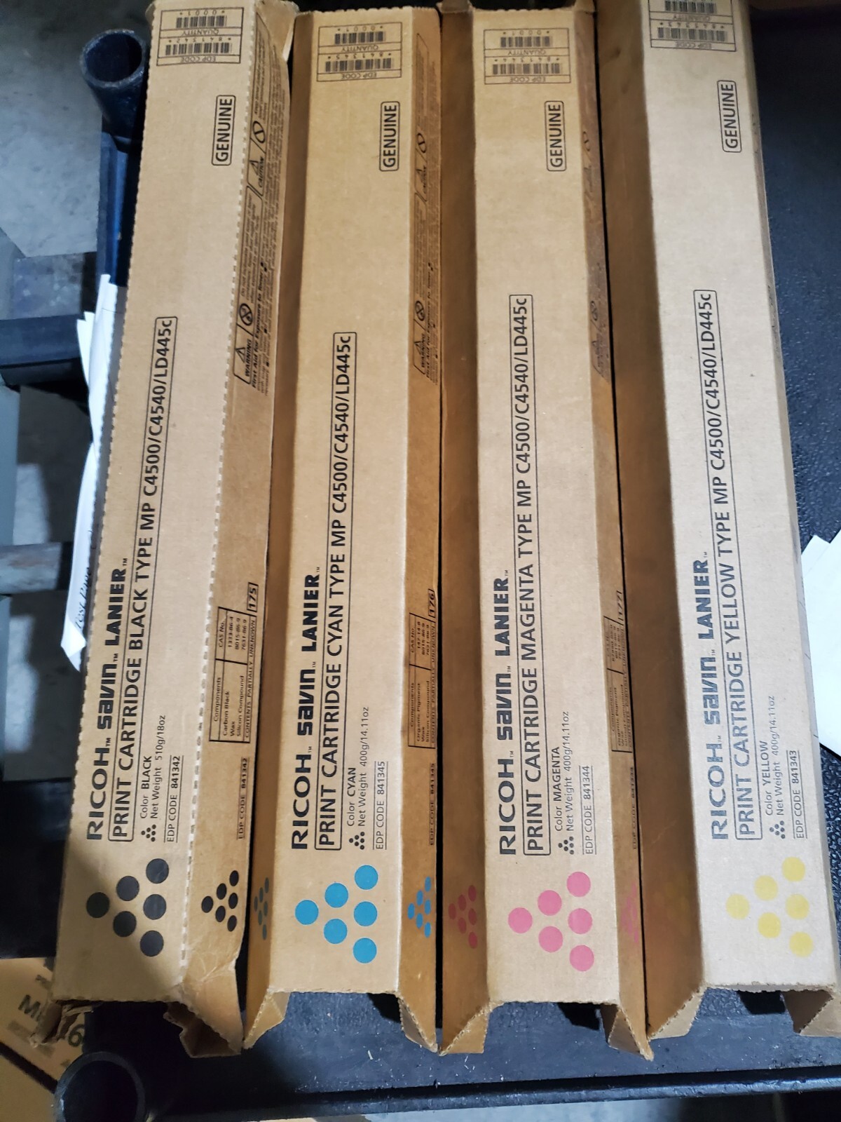 Genuine Ricoh C4500/C4540/LD445c Full Toner Set