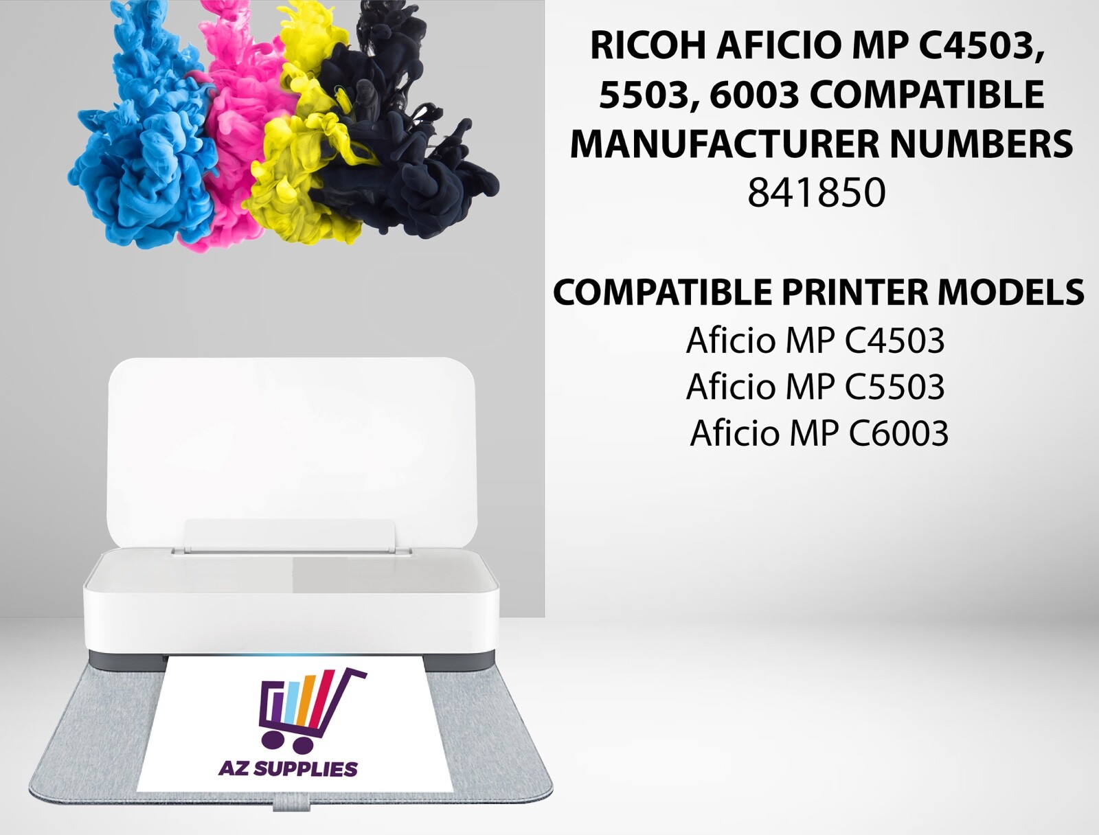 1PK AFICIO MP C4503, 5503, 6003 841850 Yellow Toner Cartridge Compatible Ricoh