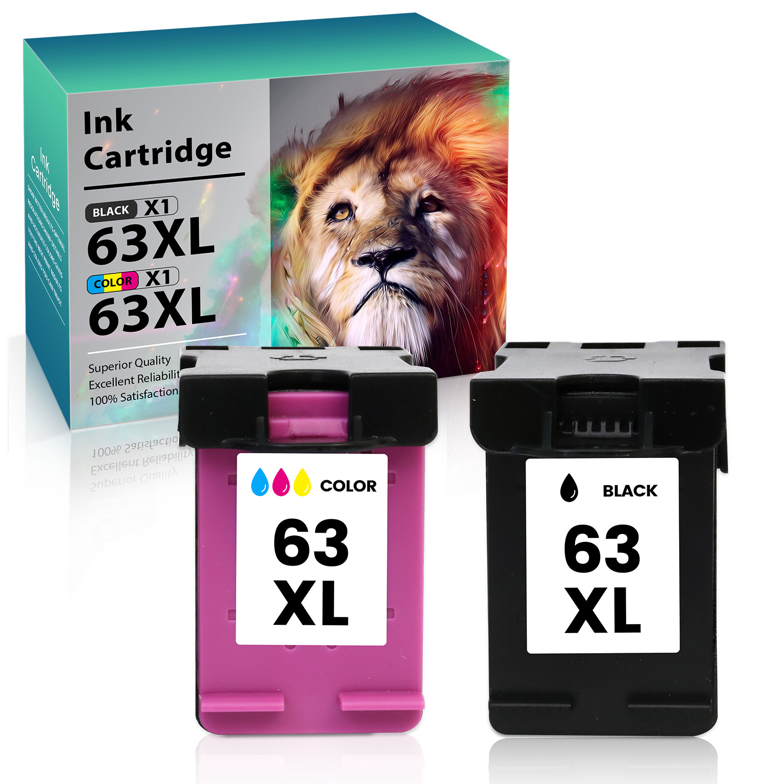 63 XL Ink Cartridge for HP officejet 3830 4650 5258 5255 Envy 4512 4516 4520