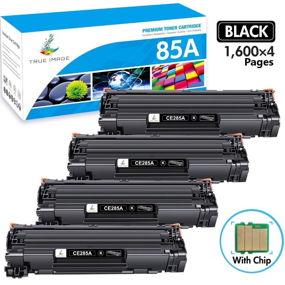 4 PK CE285A For HP 85A Black Toner Cartridge Laserjet P1102w M1212nf MFP Printer