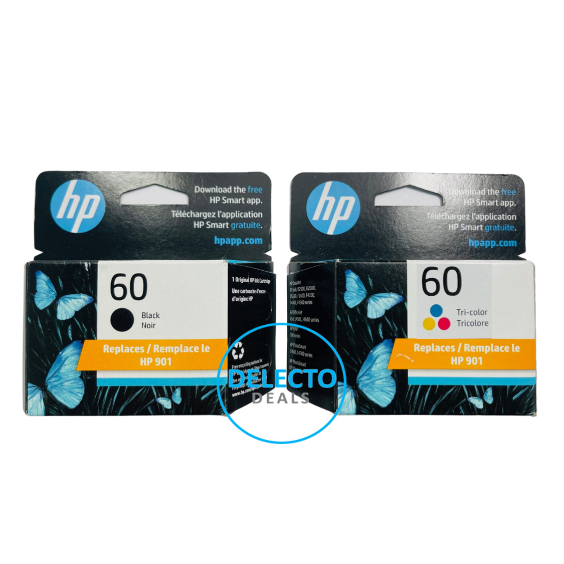 Genuine HP 60 Black & Tri-Color Ink Cartridge PHOTOSMART C4740 C4750 SEALED 2026