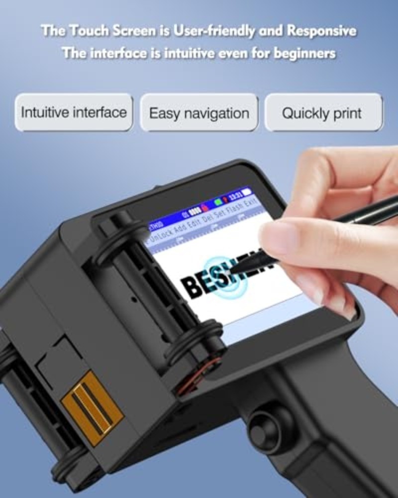 Mini Handheld Inkjet Printer, Inkjet Coder with 0.5 Inch Print Height Batch Code