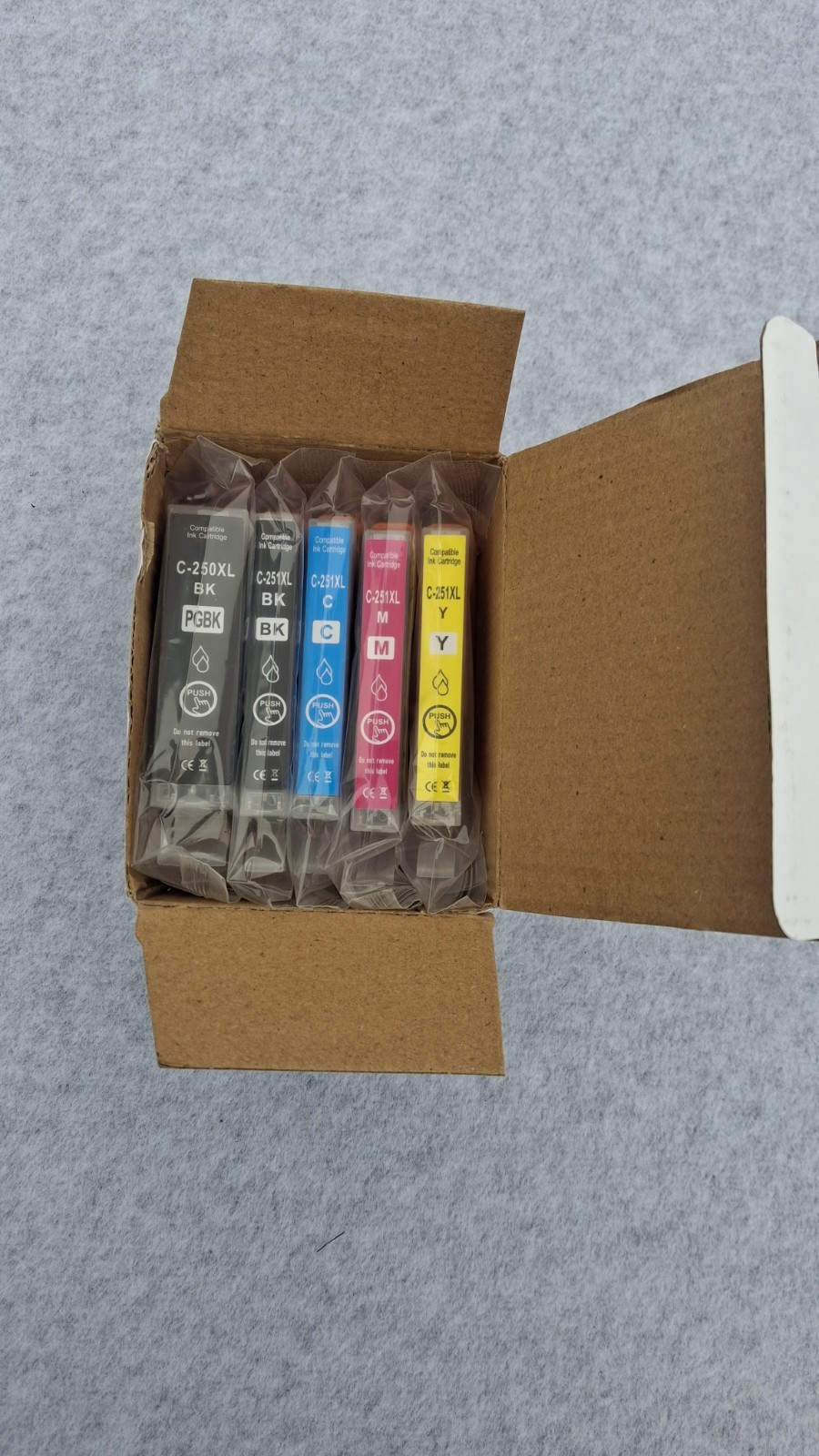 5pk Ink Cartridge For Canon PGI-250XL CLI-251XL Pixma MG5420 MG5520 MX722 MX922