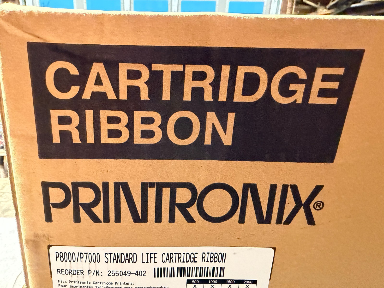 Factory Sealed Box (4) Printronix P8000/P7000 Ex. Life cartridge ribbon 25509-40