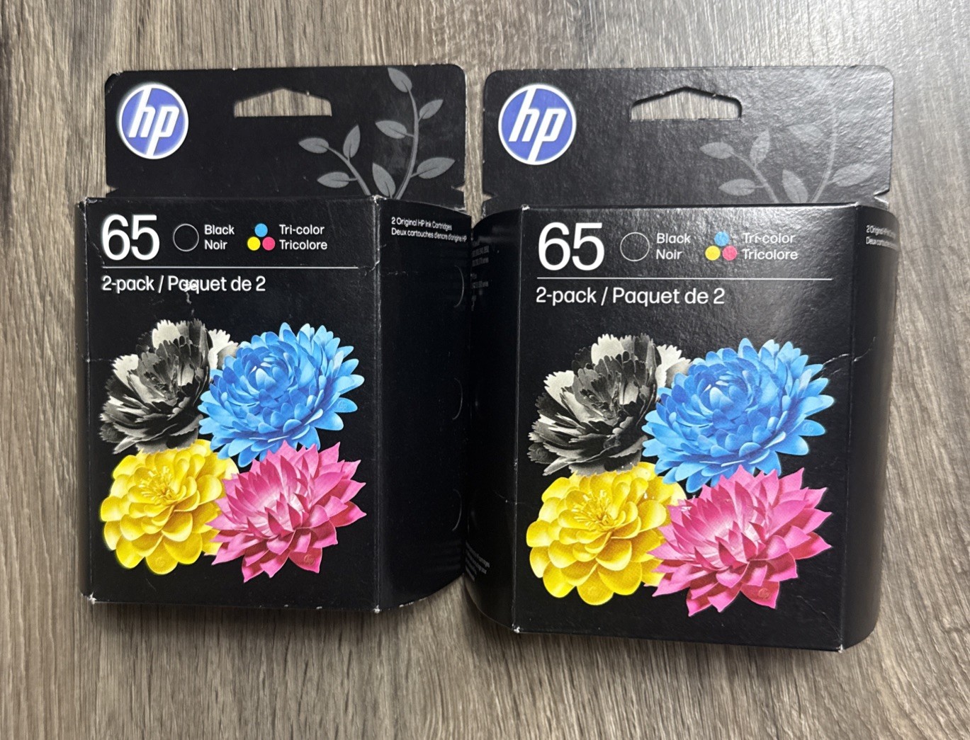 HP 65 Color Combo Pack Ink – Black and Color Ink – Lot of 2 – EXPIRE 10/2027 New