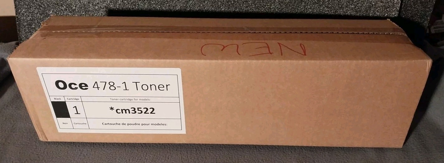 Genuine New Oce 478-1 Black Toner Cartridge for cm3522 – Sealed
