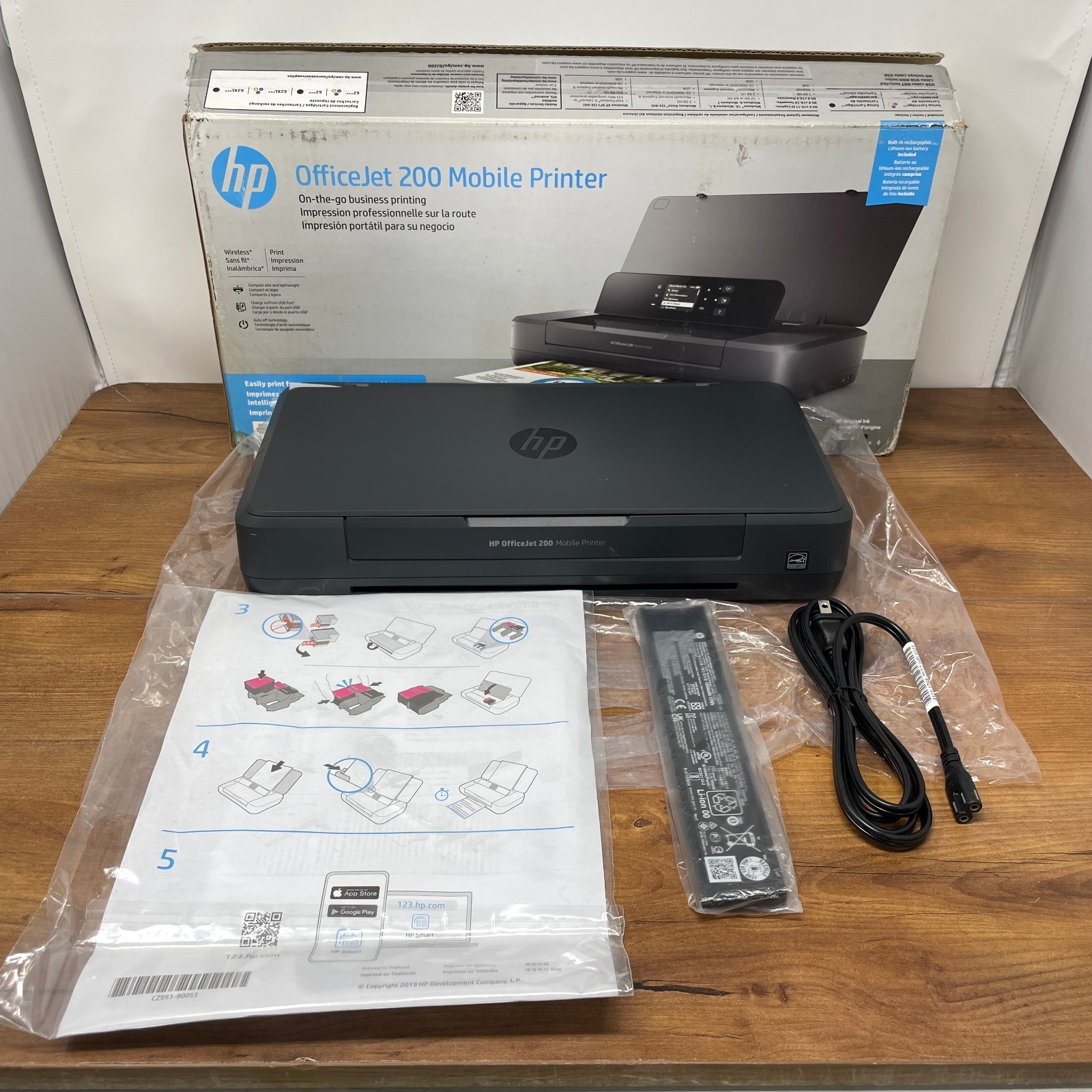 HP OfficeJet 200 Mobile Printer CZ993A Wireless Color Inkjet – New Open Box