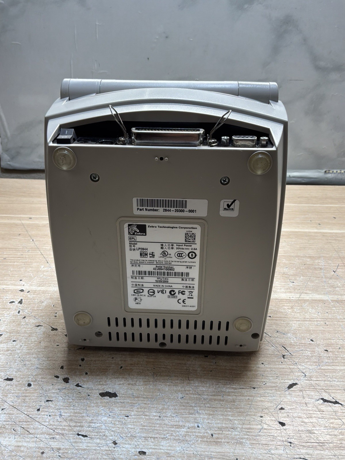 Zebra LP 2844 Thermal Label Printer/ Preowned/ JUA3959