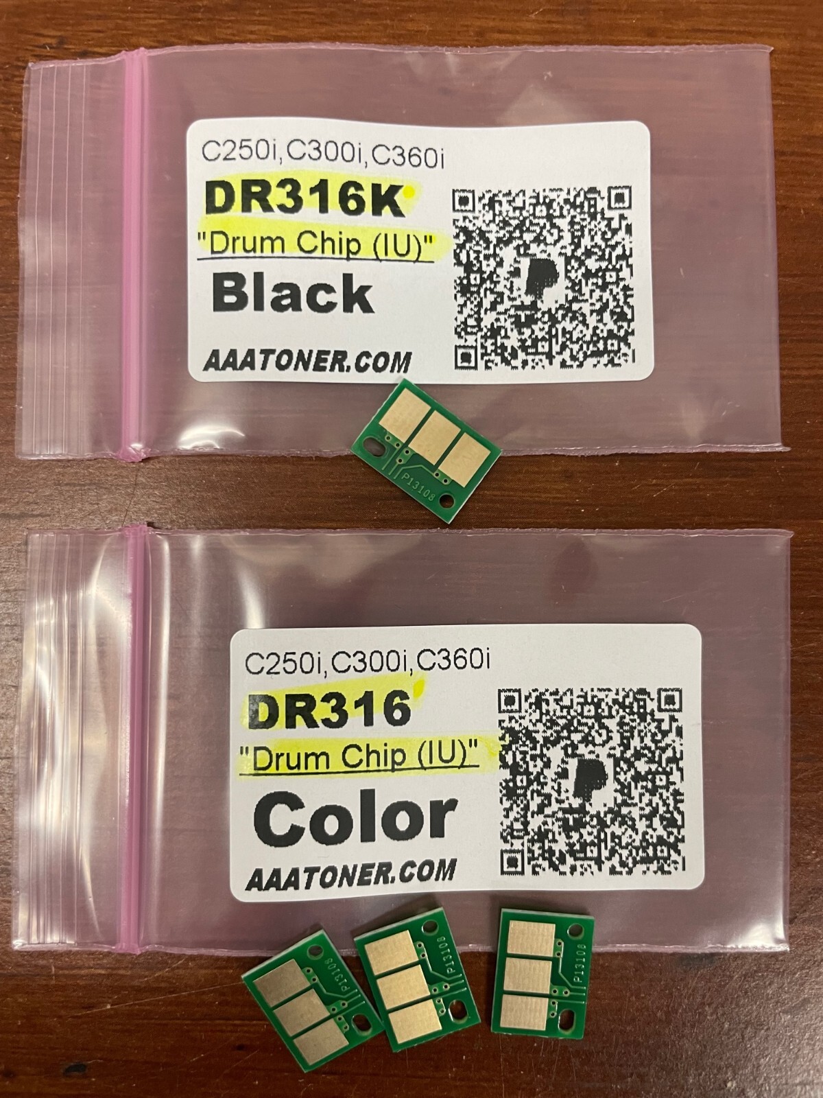 4 Drum Chip (DR-316, DR316) for Konica Minolta Bizhub C250i, C300i, C360i Refill