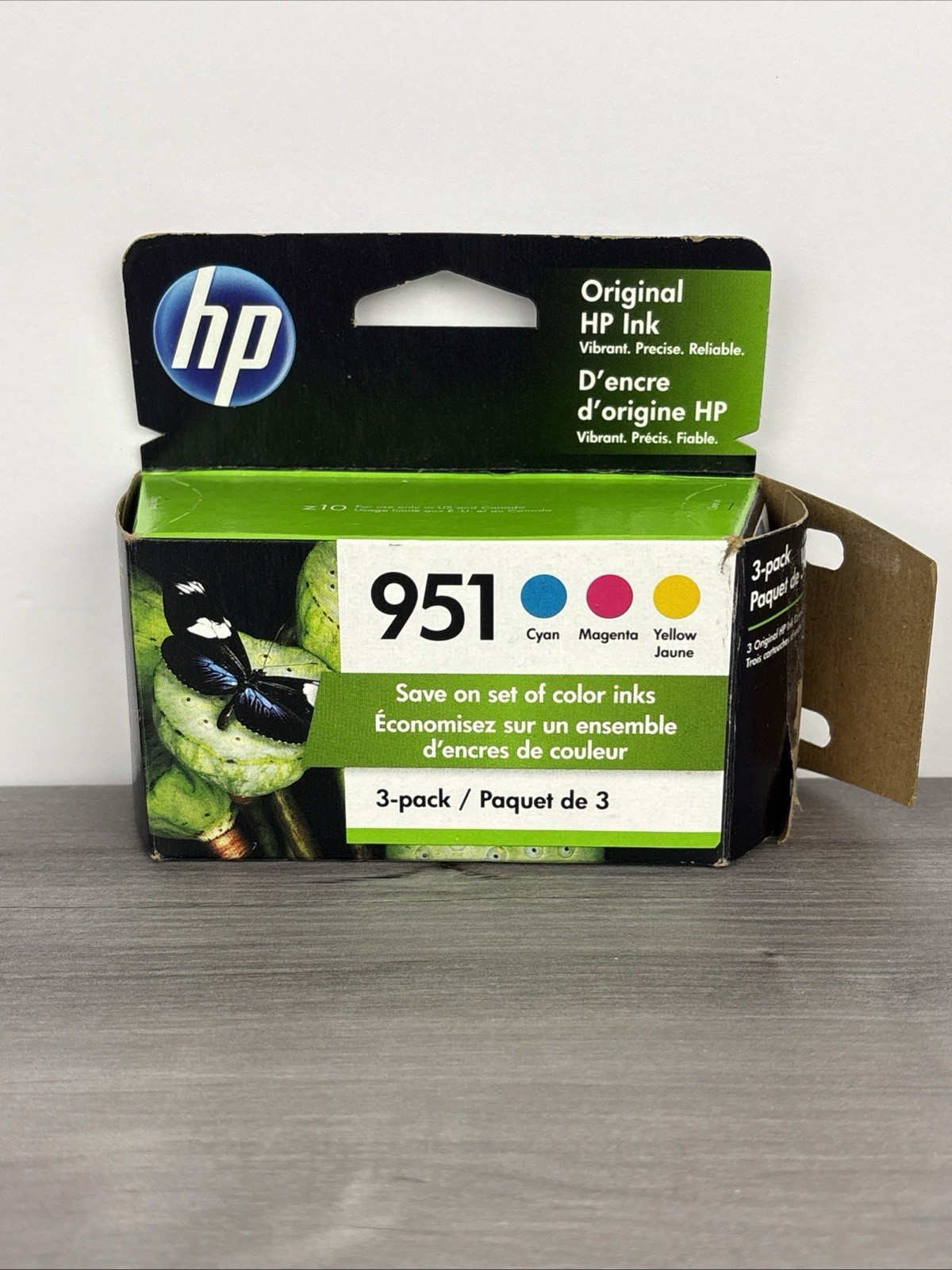 GENUINE 3-PACK HP 951 TRI-COLOR CYAN/MAGENTA/YELLOW INK OFFICEJET PRO Exp 6/22