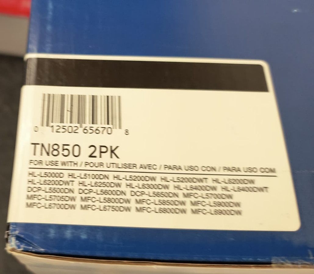Brother TN850 Black Toner High Yield Cartridge 2 Pack – New , P2