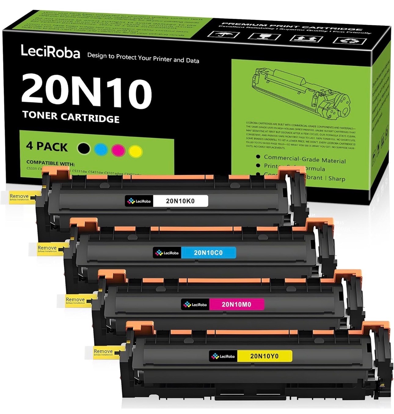 20N10 Compatible Toner Cartridges for Lexmark CS431 CX431 CX331 CS331 CS331dw