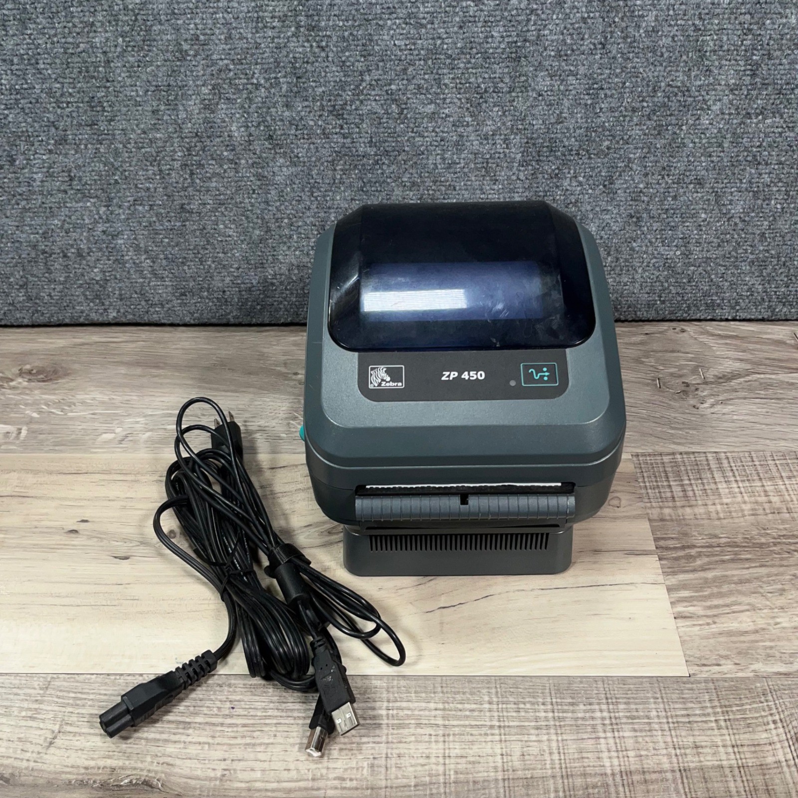 Zebra ZP 450 Thermal Label Printer Desktop Shipping USB Connection Tested *READ