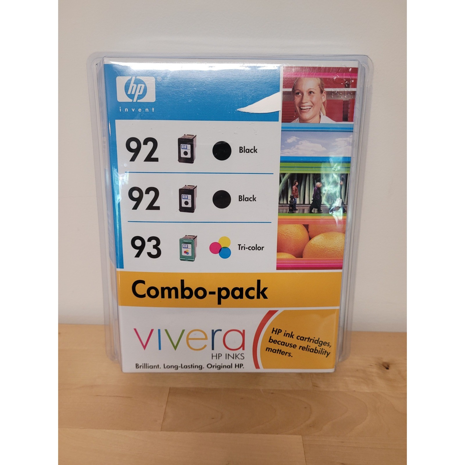 HP 92 93 Ink Cartridge Combo Pack 3-Pack Black Tri-color Vivera Expired 2008