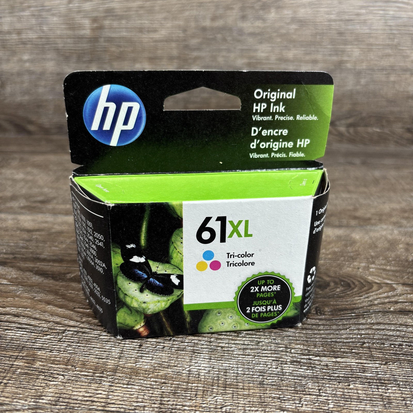 HP 61XL Tri-Color Genuine Ink Cartridge Exp 11/2022 DeskJet Envy High-Yield