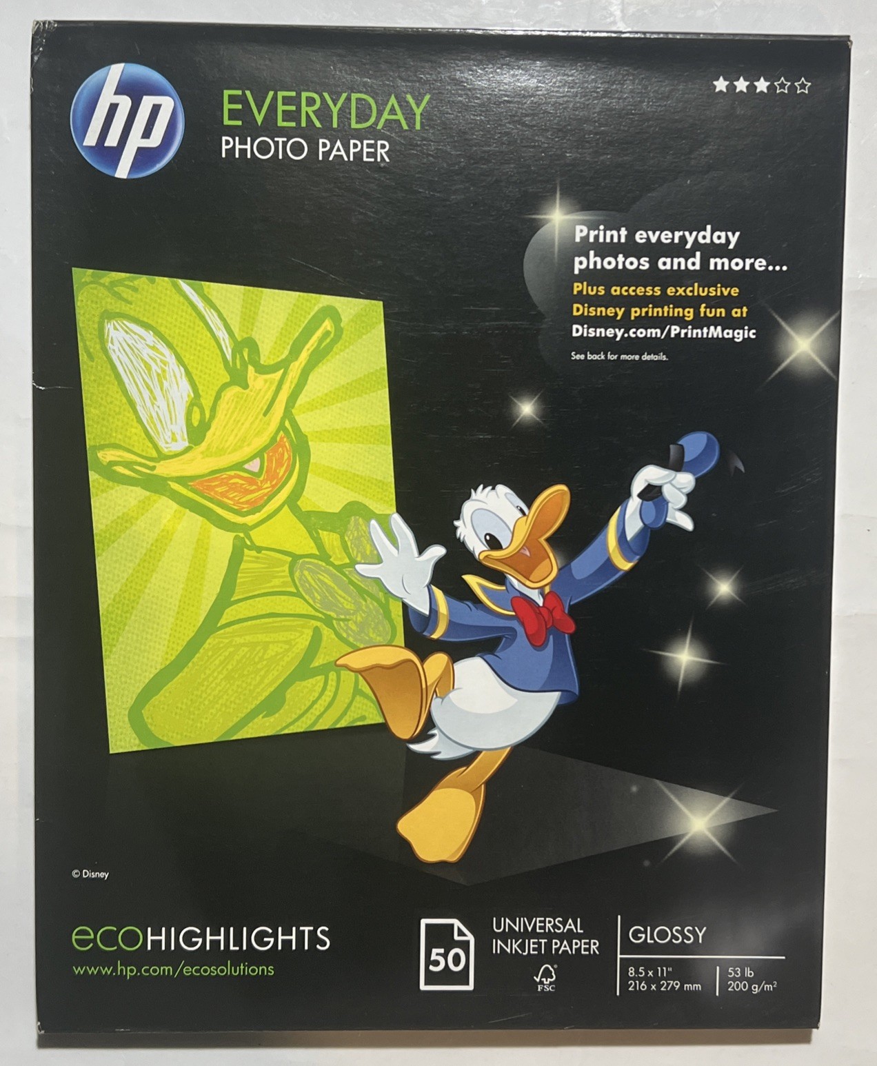 HP Everyday 50 sheet Letter 8.5 x 11-Inch Glossy Photo Paper NEW