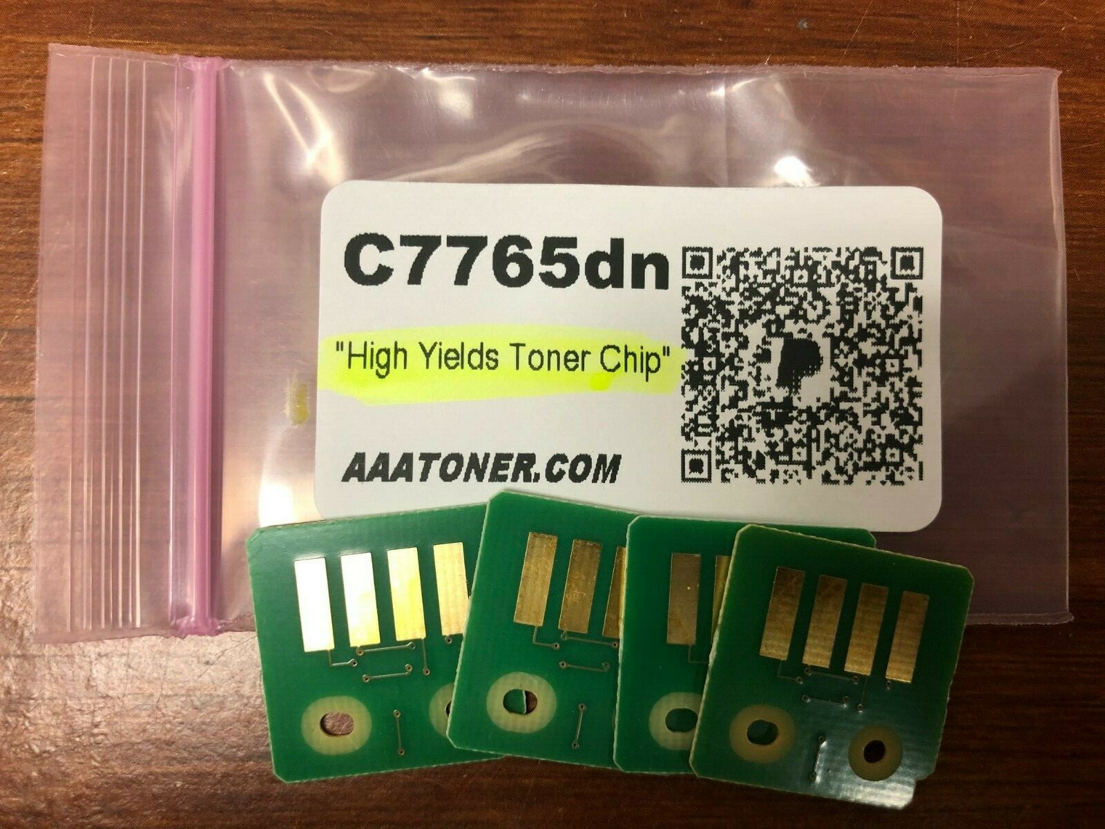 4 x Toner Reset Chip High Yield for Dell C7765dn Color Laser Printer Refill