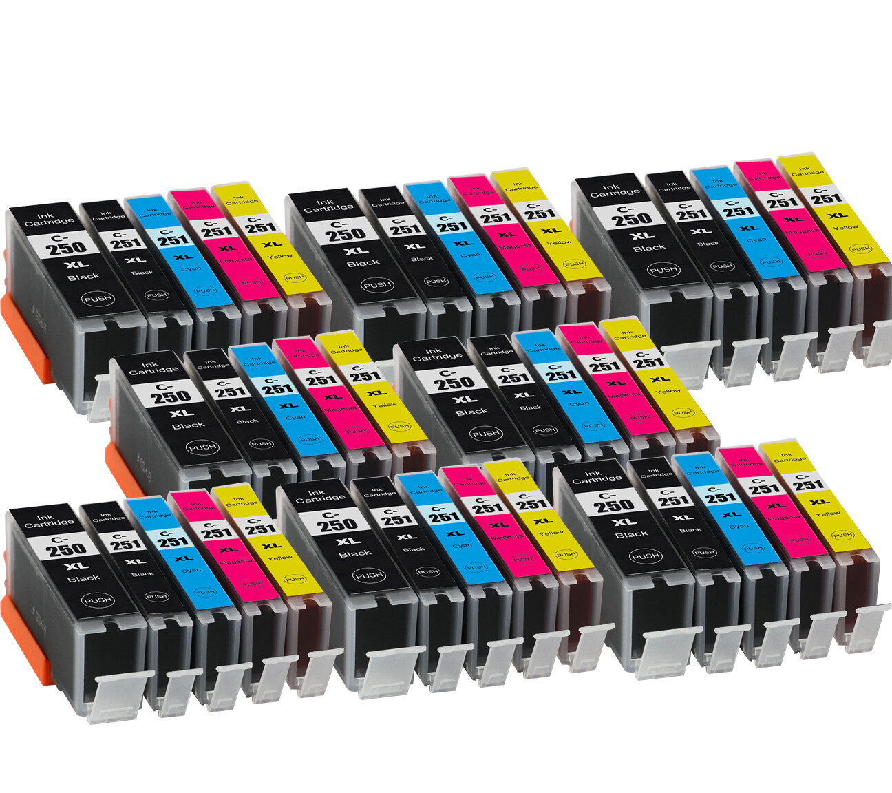 40 PK PGI-250XL CLI-251XL Ink Tanks + LED chip for Canon MG5620 MG6620 iX6820