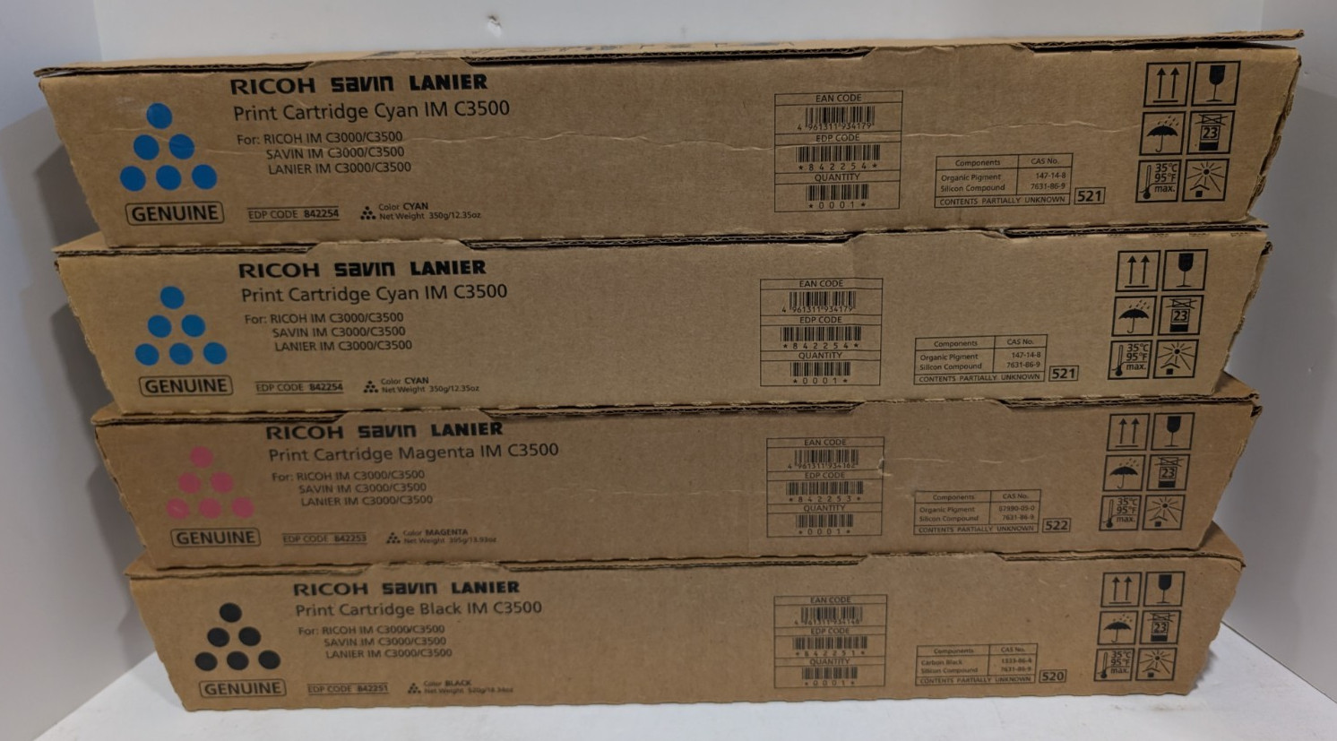 Ricoh Genuine Toner Bundle IM C3500 KMC – 842251, 842253, 842254 (2)