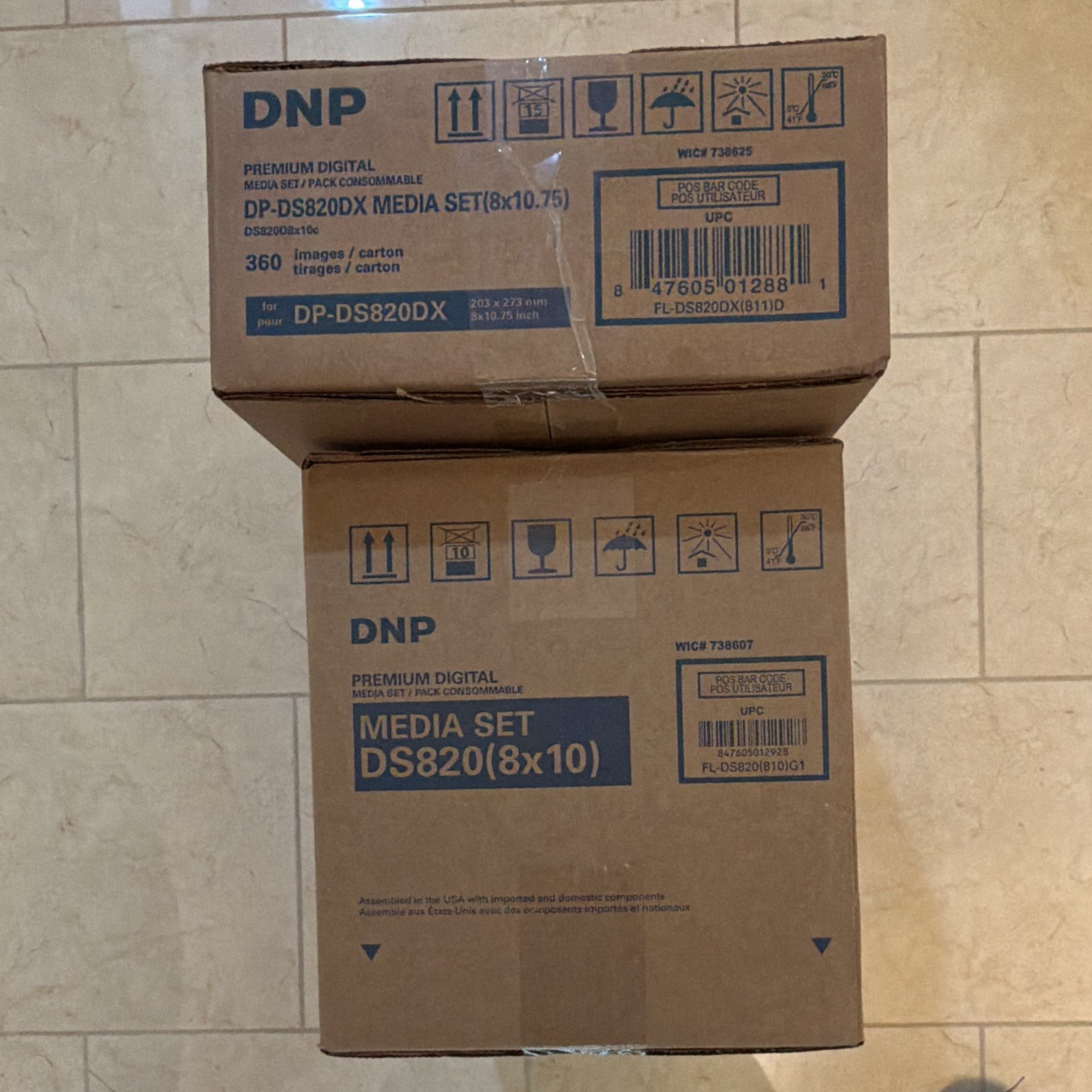 DNP DS820 8×10 Glossy Premium Digital Media Set DS8208x10sp (2 Boxes)