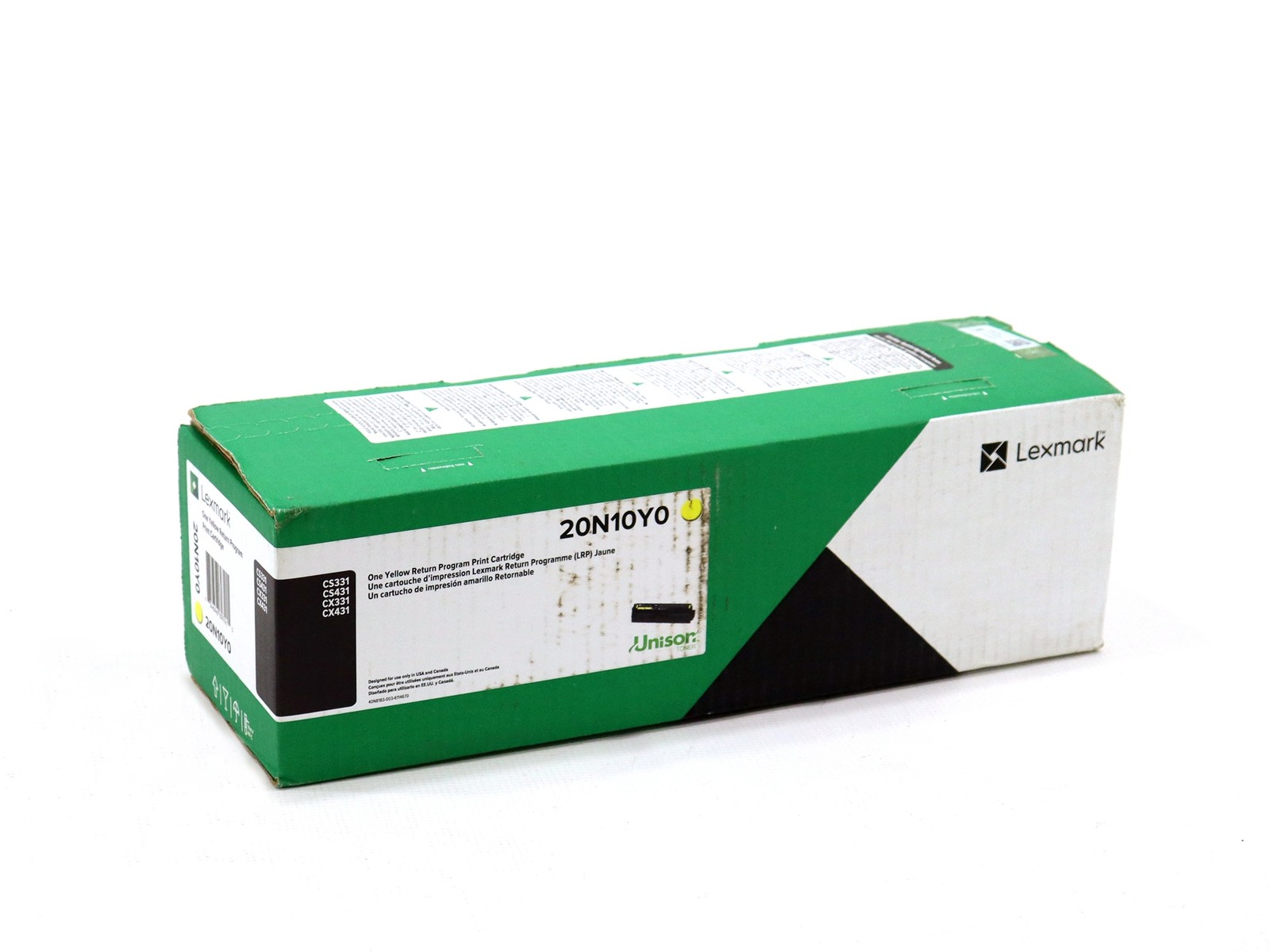 Lexmark 20N10Y0 Yellow Toner Cartridge for CS331 CS431 CX331 CX431 – Box Sealed