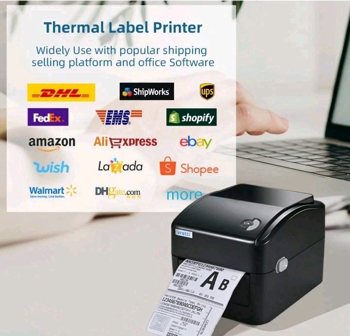 VRETTI Bluetooth Thermal Shipping Label Printer 4×6 For USPS,FedEx (Printer Only