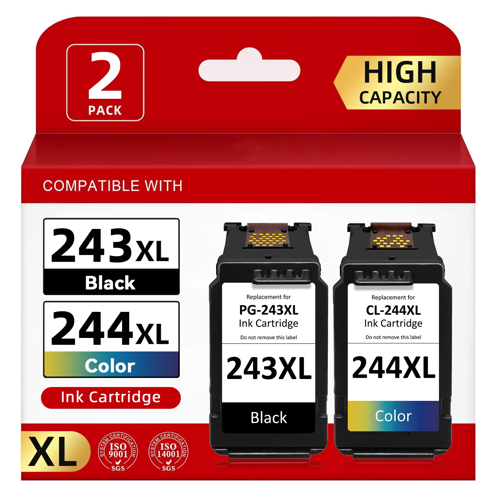 PG-243XL CL-244XL Ink Cartridge For Canon 243 MG2522 MG2520 MX490 TS3122 TR4522
