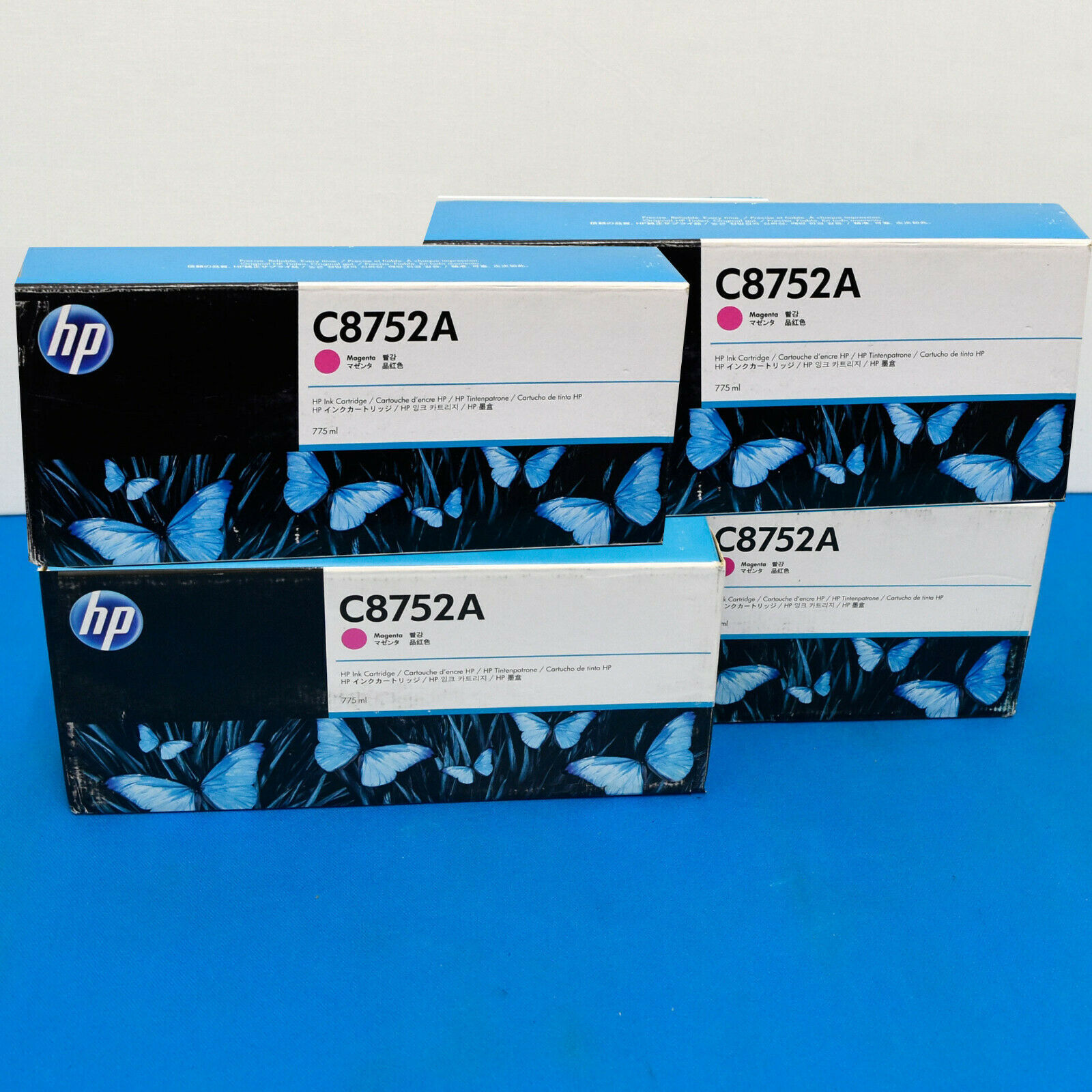 HP (Lot of 4) C8752A Magenta 775 ml Ink MFP CM8060 CM8050