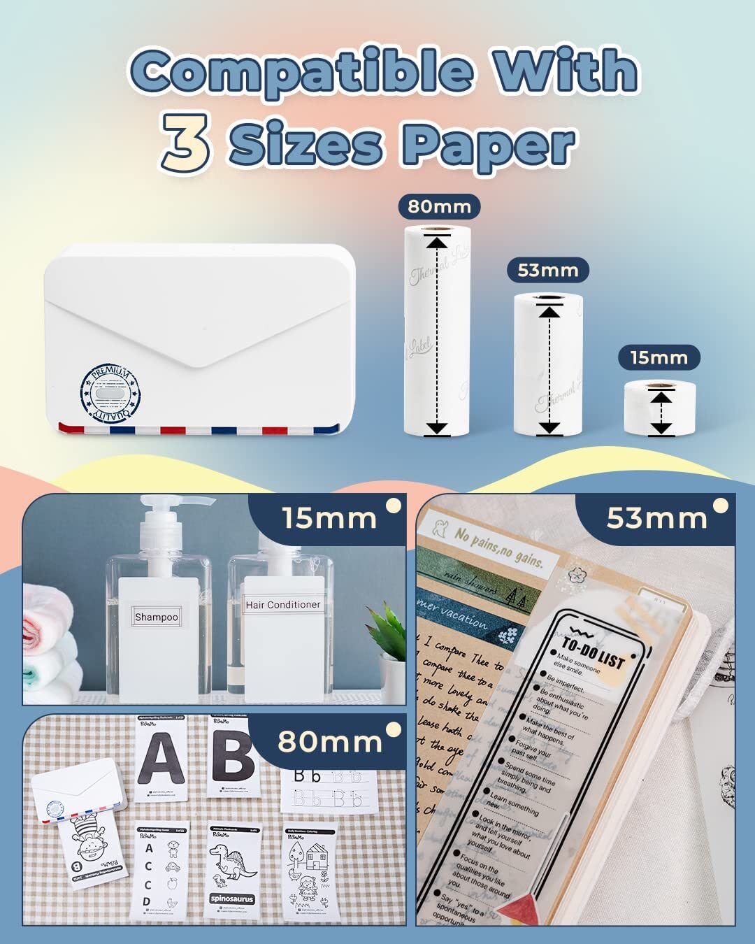 Phomemo Portable Thermal Printer M03AS 3 Inch Mini Sticker Printer Bluetooth