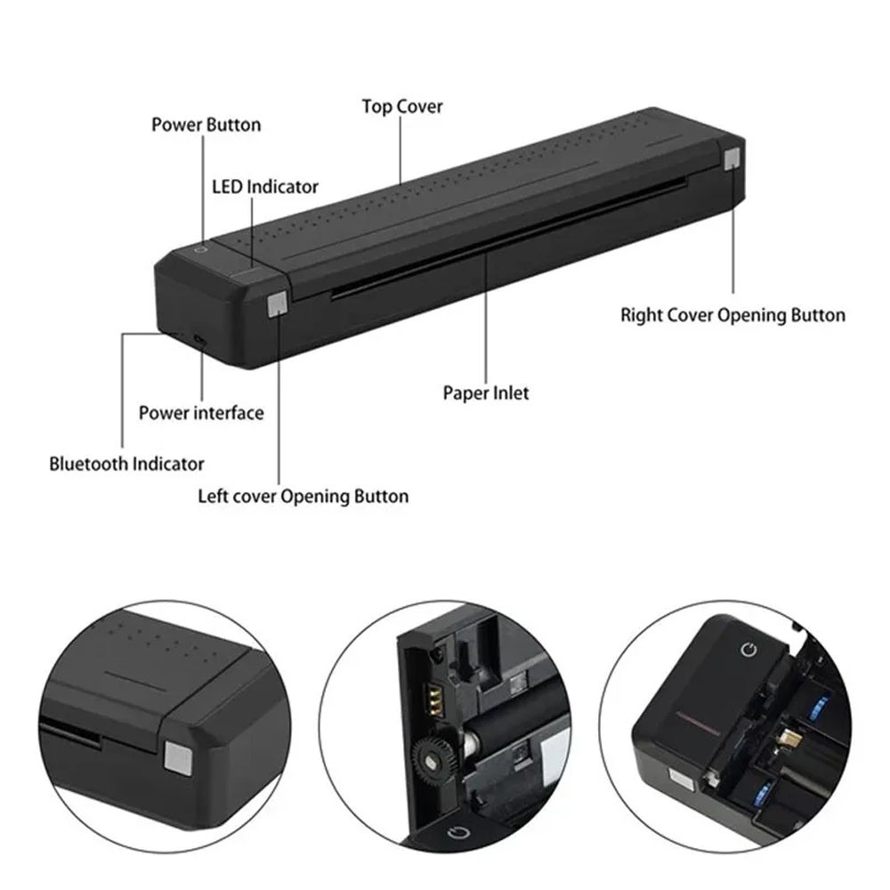 HPRT MT800 Portable Thermal Printer Wireless 8.5″ X 11″ US Letter A4 for Travel