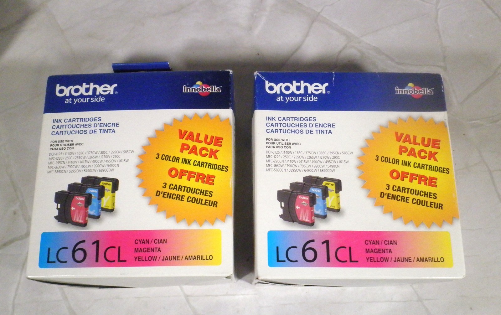 Brother LC61CL Ink Cartridge – Value Pack Genuine New Exp 2016 – Lot of 2