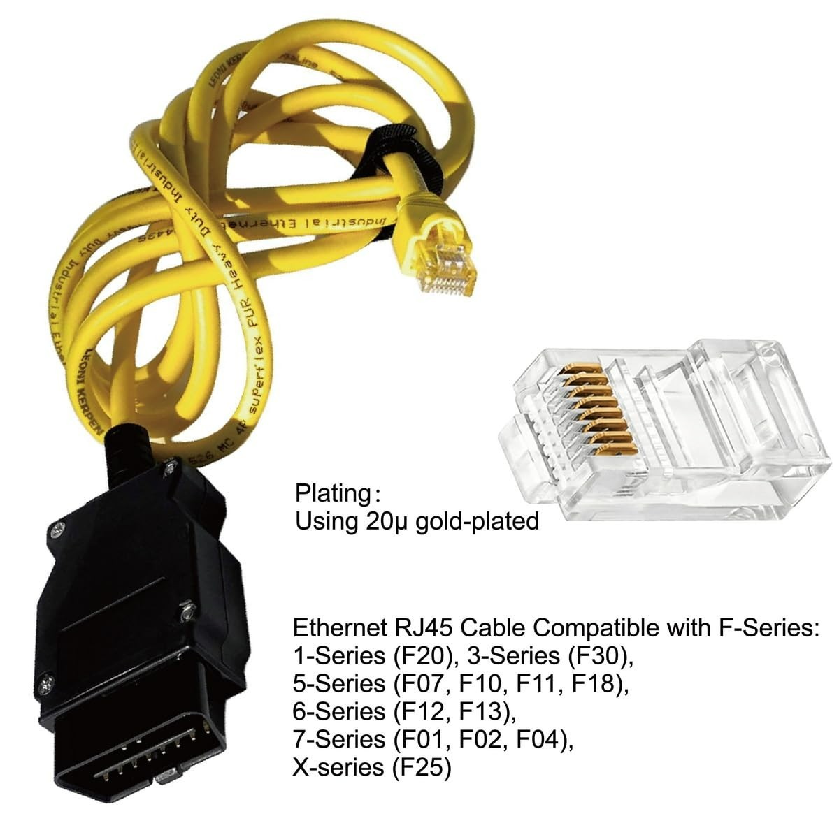 Compatible Connect Cable for Ethernet ENET Rj45 OBD F Series Coding Interface…