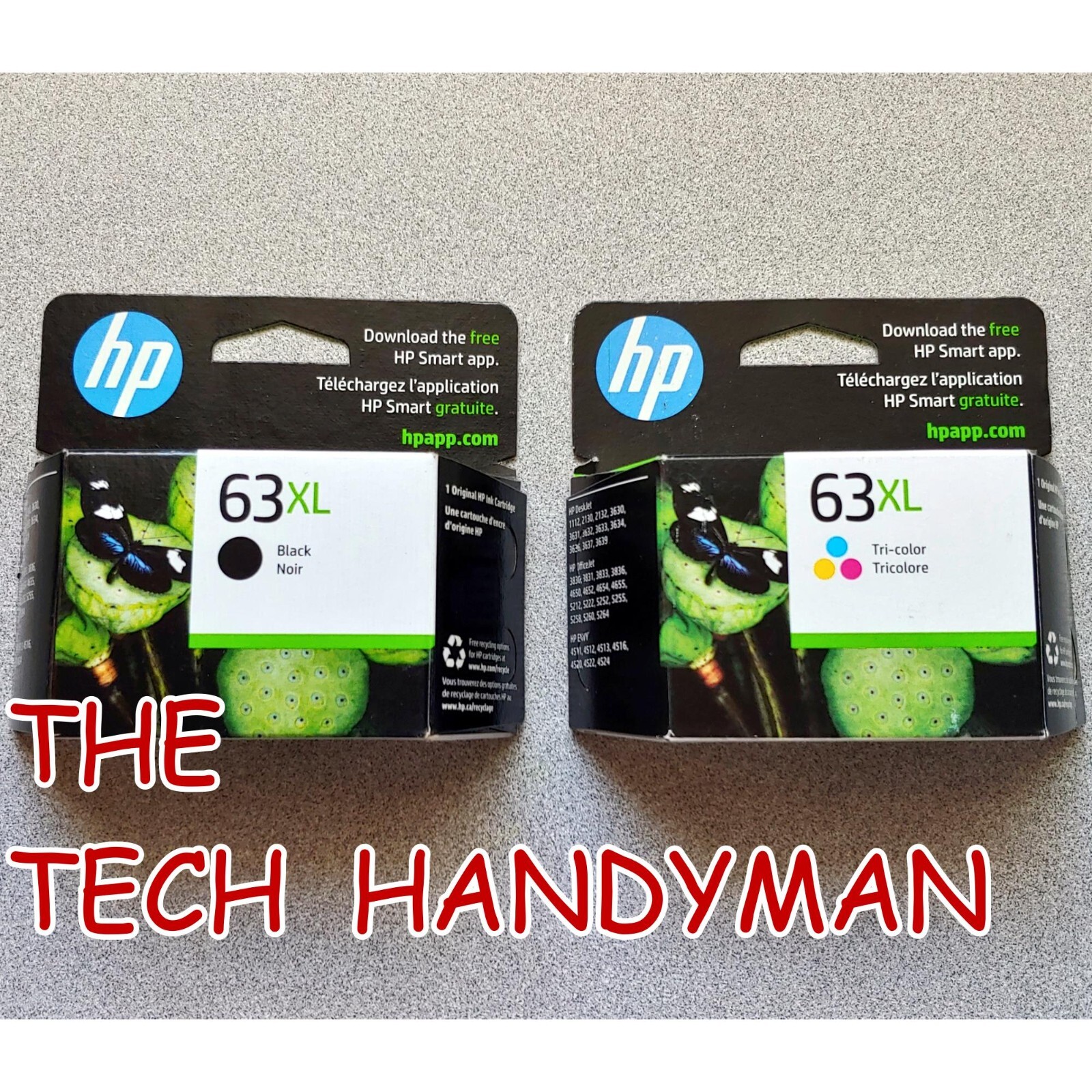 2-PACK HP GENUINE 63XL BLACK & TRI-COLOR INK (RETAIL BOX) OFFICEJET 3830 3833