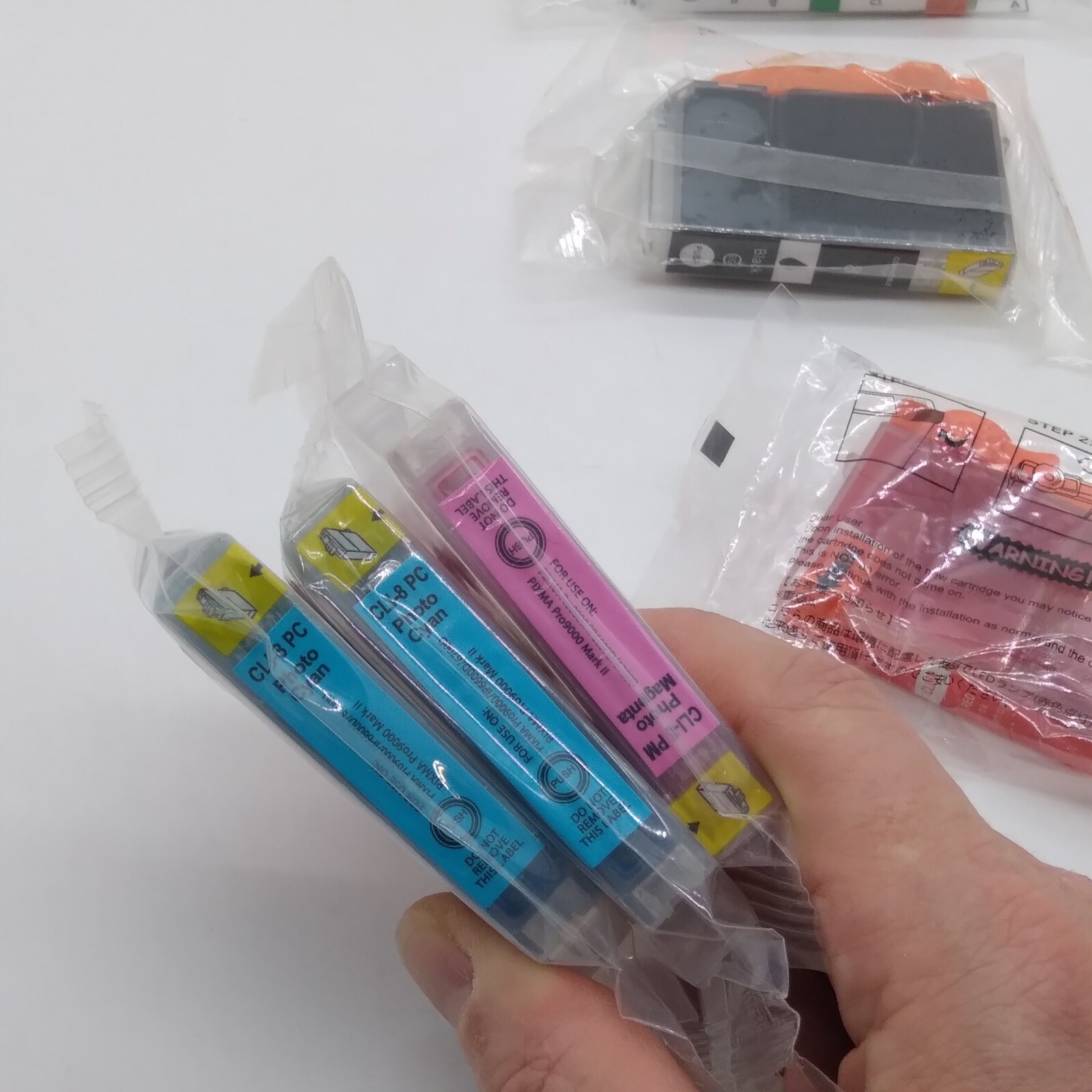 Lot of 9 CLI-8 Ink Cartridges for Canon Various colors as shown